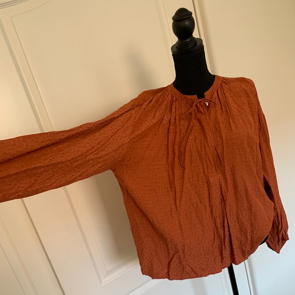 Cute Burnt Orange Long Sleeve Top - Picture 8 of 8